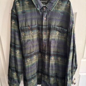 Grays Peak Green and Blue Flannel